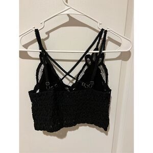 New Pol black lace strappy bralette